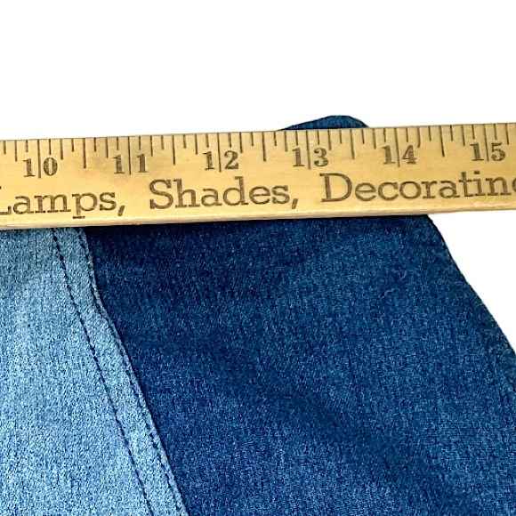 Free People Y2K Modern Femme Color Block Denim Mini Skirt Womens Size 6 LIKE NEW - Picture 9 of 14